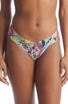 Hanky Panky Printed Daily Lace Low Rise Thong In Summer Solstice