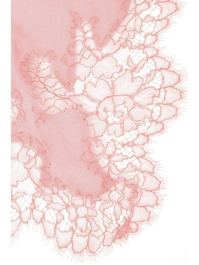 Valentino Insert Lace Shawl In Rose