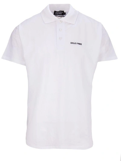 Andrea Crews Andres Crews Polo Shirt In Bianco