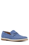 Vintage Foundry Menaham Perforated Leather Loafer In Blue
