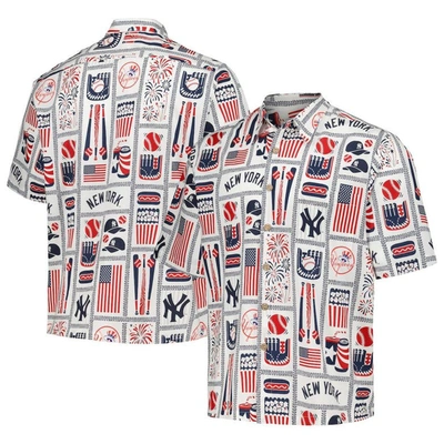 Reyn Spooner White New York Yankees Americana Button-up Shirt