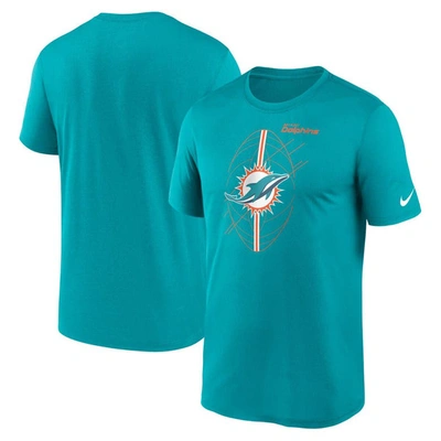 Nike Aqua Miami Dolphins Legend Icon Performance T-shirt In Green