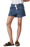 Lucky Brand Raw Hem Utility Shorts In Indigo Camo