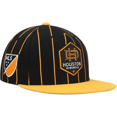 Mitchell & Ness Men's  Black Houston Dynamo Fc Team Pin Snapback Hat