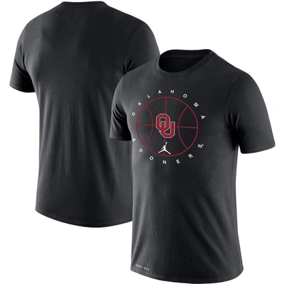 Jordan Brand Black Oklahoma Sooners Basketball Icon Legend Performance T-shirt