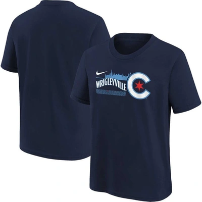 Nike Kids' Preschool  Navy Chicago Cubs City Connect T-shirt