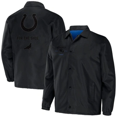 Staple Nfl X  Black Indianapolis Colts Coaches Full-snap Jacket