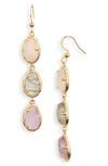Nordstrom Semiprecious Stone Drop Earrings In Rose Quartz- Amethyst