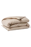 Coyuchi Crinkled Organic Cotton Percale Duvet Cover In Hazel Chambray
