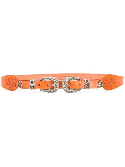 Eleventy Double-buckle Belt - Yellow