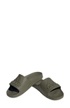 Adidas Originals Adilette Aqua Sportswear Slide Sandal In Olive/ Olive/ Olive Strata