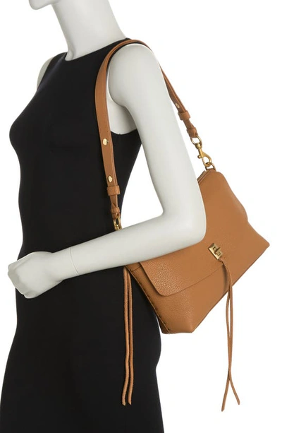 Rebecca Minkoff Darren Top Zip Shoulder Bag In Caramello