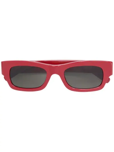 Marni Eyewear Acetate Rectangular Glasses In Red