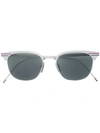 Thom Browne Eyewear Signature Striped Sunglasses - Metallic