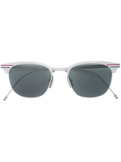 Thom Browne Eyewear Signature Striped Sunglasses - Metallic