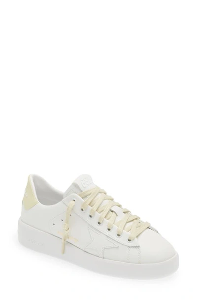 Golden Goose Pure Star Low Top Sneaker In White/ Yellow