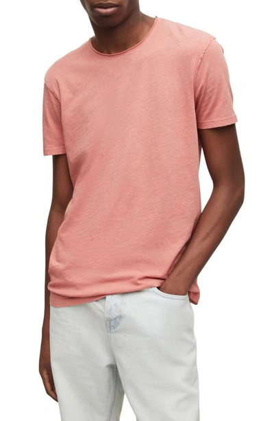 Allsaints Slim Fit Crewneck T-shirt In Pink