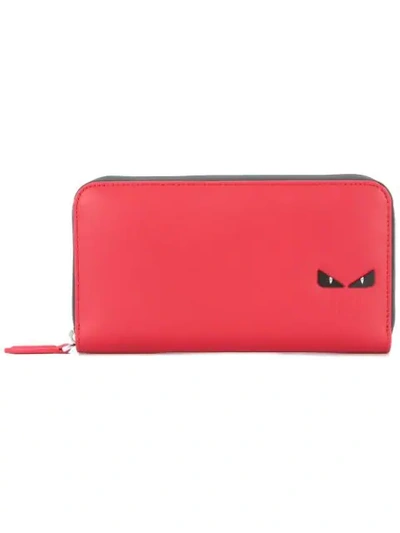 Fendi Zip Around Wallet - Red