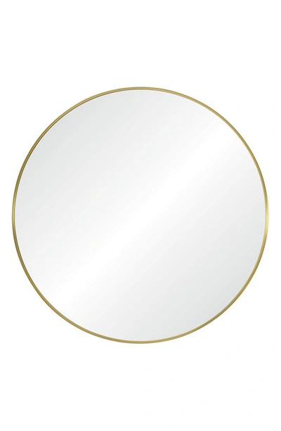 Renwil Parga Round Mirror In Clear/satin Brass