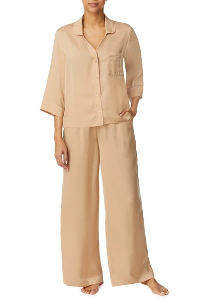 Sanctuary Boxy Wide Leg Pajamas In Brown