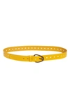 Treasure & Bond Archie Leather Belt In Yellow Rod