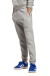 Adidas Originals Trefoil Slim Fit Cotton Blend Sweatpants In Medium Grey Heather
