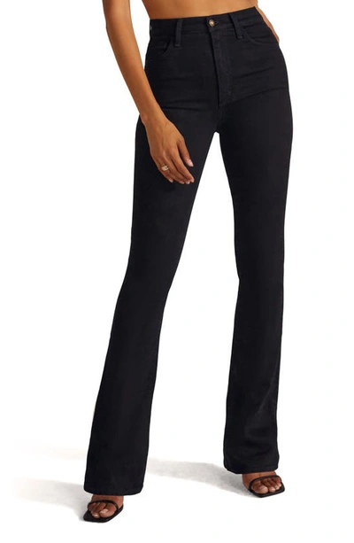 Favorite Daughter The Valentina Shortie Super High Waist Bootcut Jeans In Kyoto