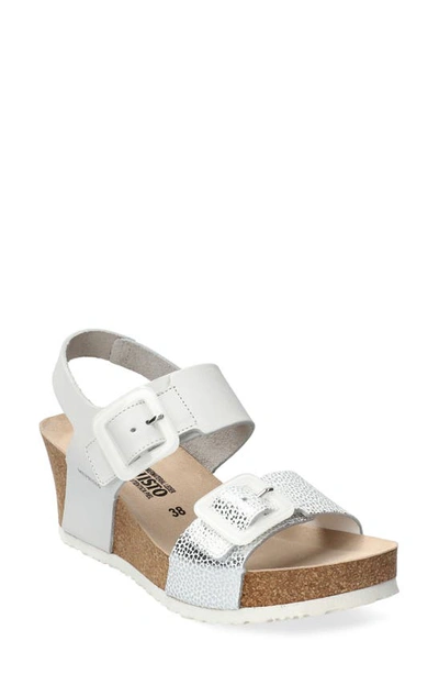 Mephisto Lissia Wedge Sandal In White