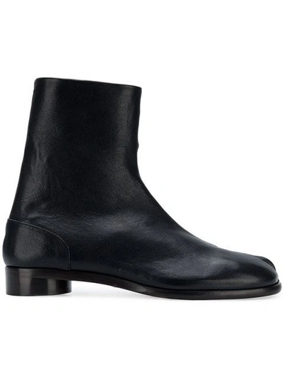 Maison Margiela Flat Ankle Boots In Black