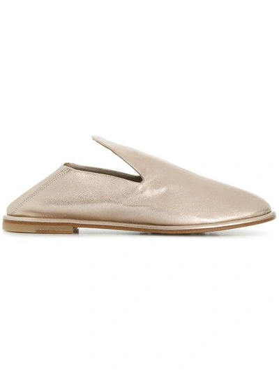 Agl Attilio Giusti Leombruni Low Heeled Loafers In Metallic