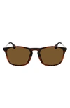 Cole Haan 55mm Square Sunglasses In Matte Tortoise