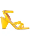 Derek Lam Nuru Cone Heel Sandal - Yellow In Yellow & Orange