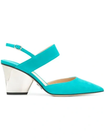 Paul Andrew Slingback Pumps In Blue