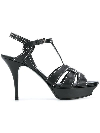 Saint Laurent Tribute Studded Sandals - Black