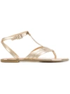 Tommy Hilfiger Strappy Flat Sandals In Multicolour