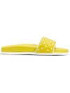 Valentino Garavani Valentino  Free Rockstud Spike Slides - Yellow