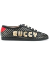 Gucci Star Print Logo Sneakers In Black