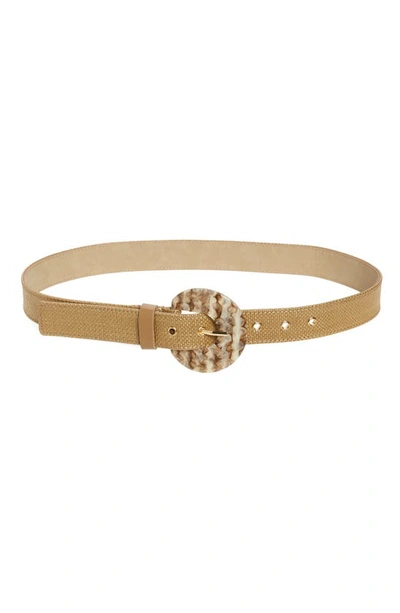 Nordstrom Mia Woven Belt In Tan