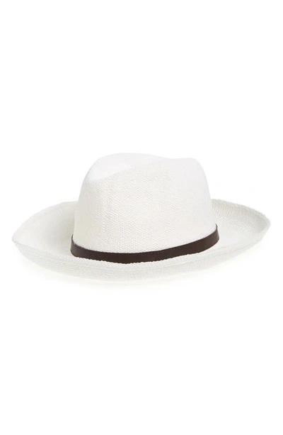 Nordstrom Straw Panama Hat In Ivory Combo