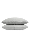 Parachute Set Of 2 Cloud Organic Cotton Gauze Shams In Smoke