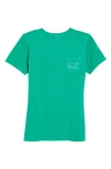 Vineyard Vines Vintage Whale Cotton Graphic Pocket T-shirt In Camden Green