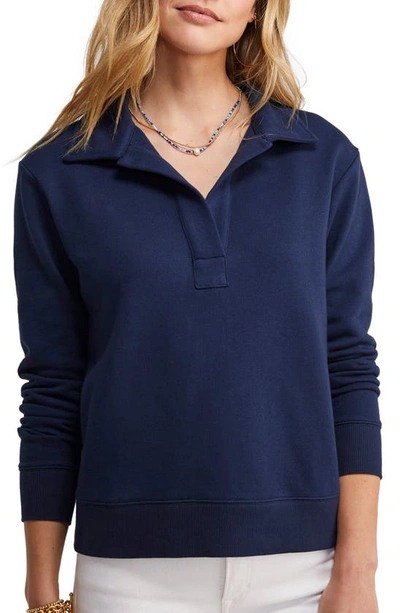 Vineyard Vines Cotton Polo Sweatshirt In Nautical Navy