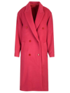 Isabel Marant Enarryli Cashmere-blend Double-breasted Top Coat In Red