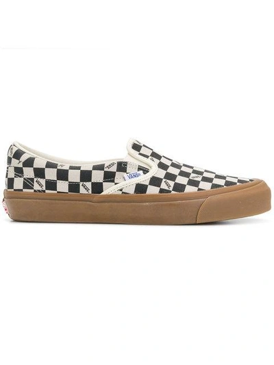Vans Checked Slip-on Trainers In Black