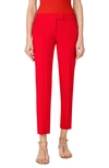 Akris Punto Crepe Straight-leg Ankle Pants In Red