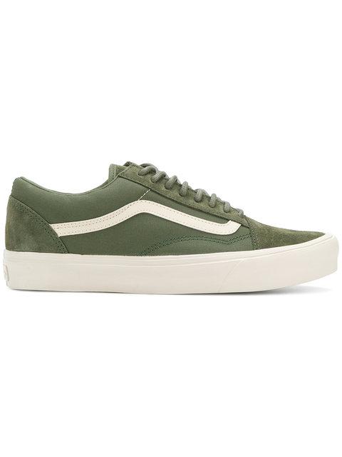 olive green low top vans