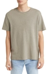 Frame Duo Fold Cotton T-shirt In Heather Dark Beige
