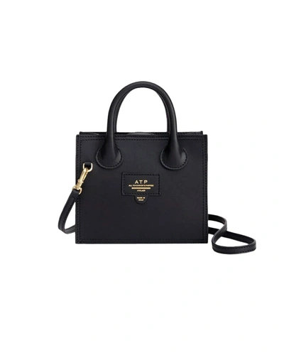 Atp Atelier Masicelle Leather Mini Handbag In Black