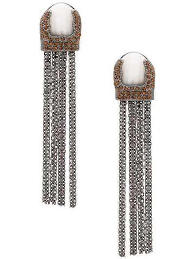 Camila Klein Long Chain Earrings - Metallic