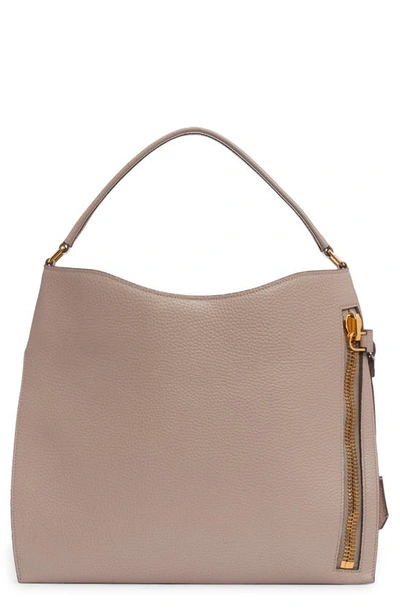 Tom Ford Large Alix Flat Hobo Bag In Neutrals